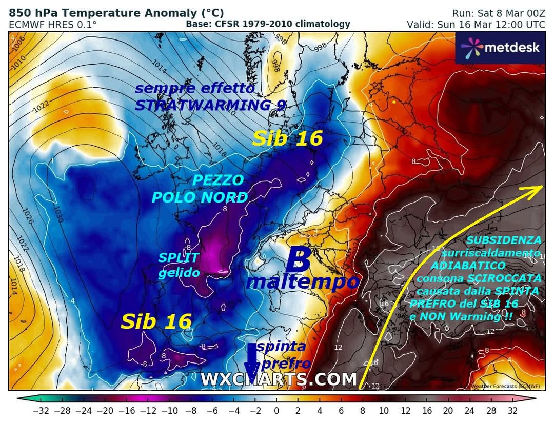 FLASH dedicato allo STUDIO del TREND di MARZO, ultra anomalo, balordo e TEMPESTATO dal maltempo, con troppe piogge, nubifragi e persino NEVICATE