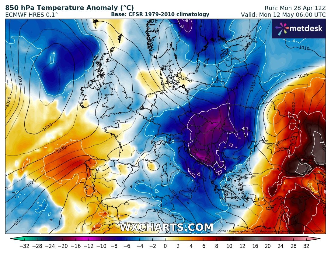 Anche ECMWF si pone in PIENA SINTONIA con noi, dal 5 MAGGIO il SIB 25 & SIB 26 in ROTTA verso ITALIA, ancora STRATWARMING 9 e con longeva ZAMPATA da ORSO ORIENTALE
