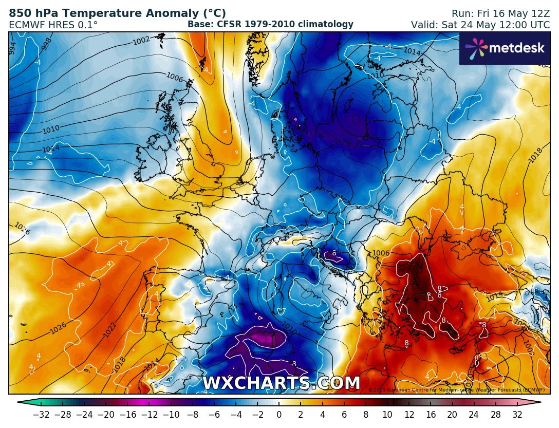 Dedicato all’esame della GRANDEUR di MADRE NATURA,

con un MAGGIO iper ANOMALO e BALORDO, in completo TILT…

Ancora un nostro POKER fisico numerico, questa volta by ECMWF

Europeo, che persevera nel suo pensiero, anche lui, di un nuovo SIB 29,

che punta dal Giorno 21 MAGGIO, verso l’ITALIA –