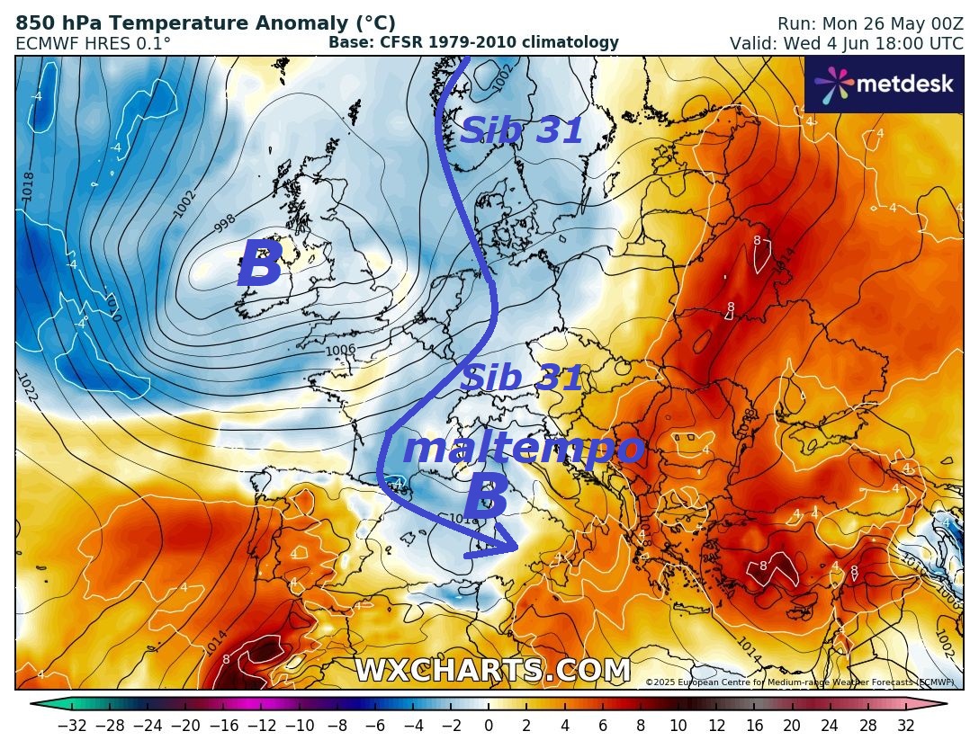 Dedicato all’ANALISI delle DINAMICHE della VERA METEO,
con anche GIUGNO molto BALORDO ed ANOMALO, diciamo sempre
SOLO la VERITA’, infatti dal 1 GIUGNO un nuovo IMPULSO
del FREDDO punta verso l’ITALIA – Ecco un ultimo CAROSELLO
Deterministico by ECMWF Europeo e con il MALTEMPO associato –
COSA dobbiamo ancora dire ? Ne potete trarre voi
stessi le conclusioni, possibile continuare con
una meteo PARADOSSALE come avviene e con quello, 
che continuano a dire
buona visione