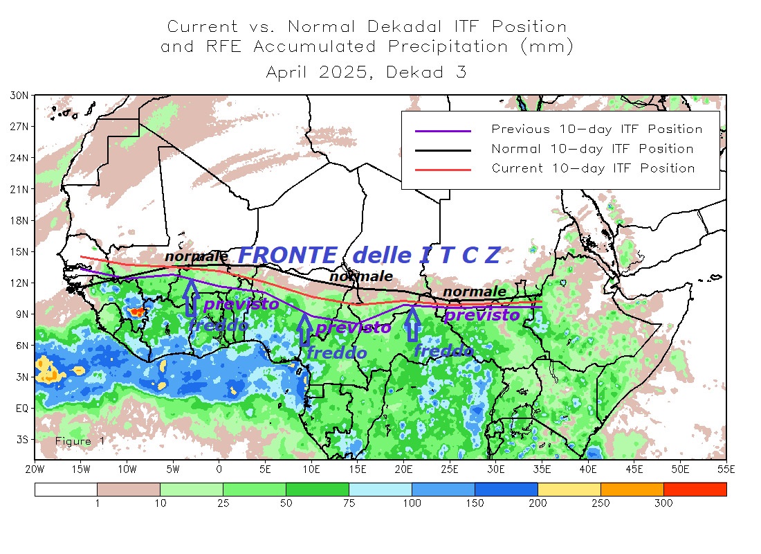 Dedicato allo STUDIO della VERA METEO, scientifica e seria, ovvero al FRONTE delle ITCZ –
TUTTI siamo interessati alle MOSSE ed alle DINAMICHE, di come si muove la VERA ESTATE AFRICANA, se avra’ degli anticipi e se arrivera’ sull’ITALIA –