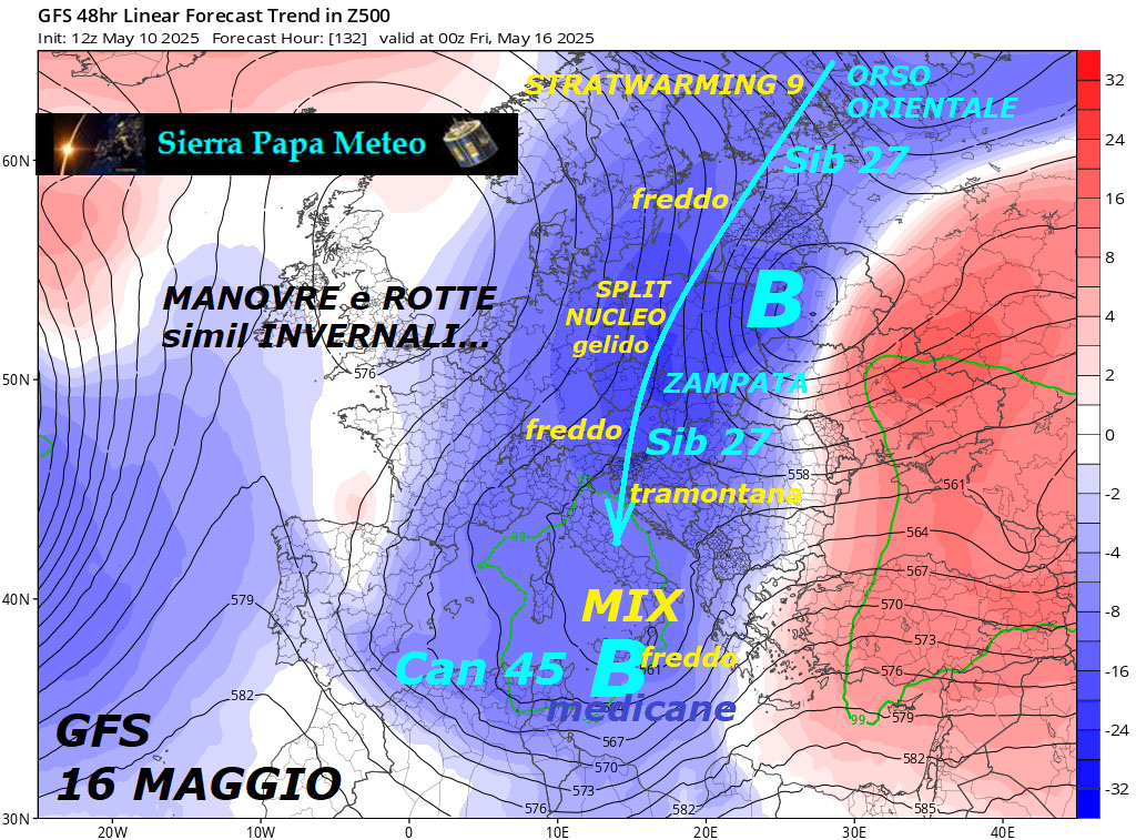 Dedicato all’ANALISI delle ROTTE della
GRANDEUR di MADRE NATURA, persino in MAGGIO…
Con il nostro VORTICE POLARE ancora molto
MALATO e DISASTRATO dallo STRATWARMING 9 –