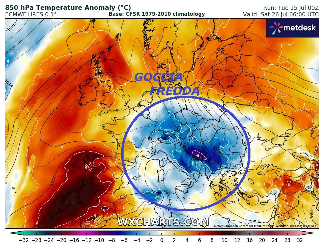 Dedicato ancora all’ANALISI della GRANDEUR
di MADRE NATURA, al di sopra di tutti gli uomini…
Procediamo in un LUGLIO iper ANOMALO e BALORDO,
con l’ESTATE in SOTTO TONO, ma andremo in TILT
dell’ESTATE, un FLOP EPOCALE, MAI visto –