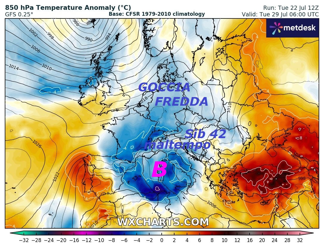 Dedicato all’ANALISI e VERIFICA della VERA METEO,
che purtroppo e’ POCO nota, ecco come LUGLIO
tracolla in ANOMALO, BALORDO e MALTEMPO,
mentre l’ESTATE 2025 va proprio in TILT e K.O. –