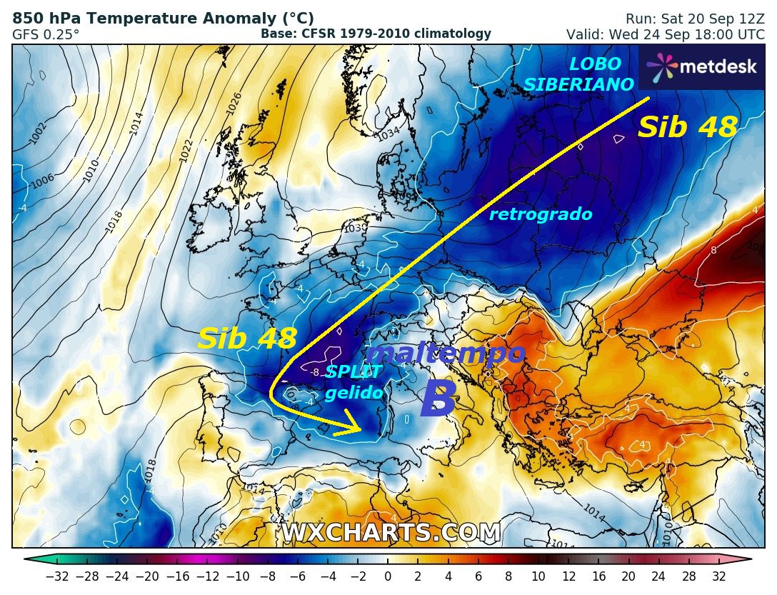 Dedicato all’ANALISI finale del nuovo
EVENTO del SIB 48, con matrice da EST dal
LOBO SIBERIANO, una MANOVRA del tutto di
stile simil INVERNALE, identica proprio alla
ROTTA dell’ORSO RUSSO SIBERIANO, meglio ricordarlo –
SETTEMBRE traccola in un mese iper ANOMALO, BALORDO
e STORICO, con grave BATOSTA di MALTEMPO, FREDDO, CICLONE,
TEMPORALONI, PIOGGE, NUBIFRAGI, TEMPO da LUPI…