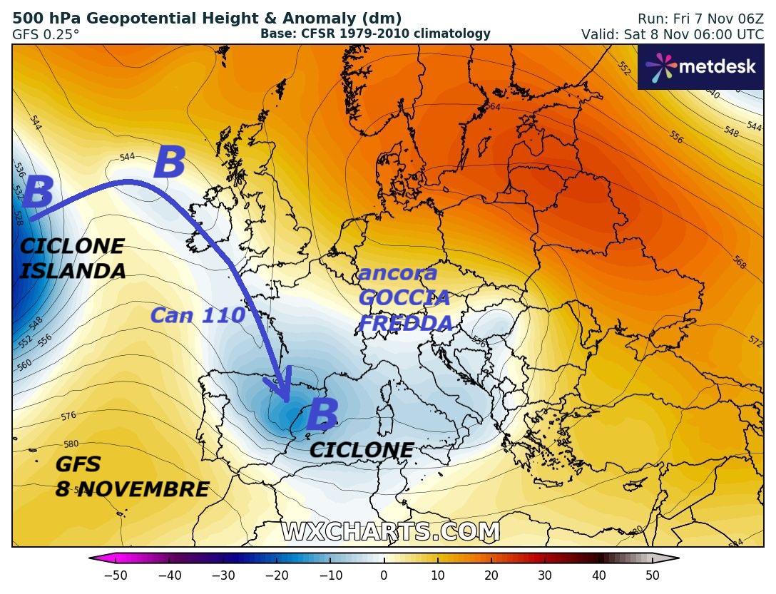 FLASH dedicato all’ANALISI dei SEGRETI di
MADRE NATURA, ancora con sua GOCCIA FREDDA ed
il CICLONE d’ISLANDA, queste sono le
COSE veramente ECCEZIONALI per l’ITALIA…
Un Paese che galleggia sull’enorme OCEANO
dei sub TROPICALI di sotto casa –
Sono ormai 15 anni, che ci dedichiamo allo
studio e diffusione delle vere DINAMICHE dei
sentieri di MADRE NATURA, con il suo FREDDO,
che sprofonda ad Ovest e sue SPINTE PREFRONTALI,
causa anche le ESPULSIONI di sub TROPICALI, con
contenuto sia AZZORRIANO od AFRICANO, ripetendo,
se NON esistesse il FREDDO, NON ci sarebbe
nessuna ESPULSIONE sub TROPICALE sull’ITALIA