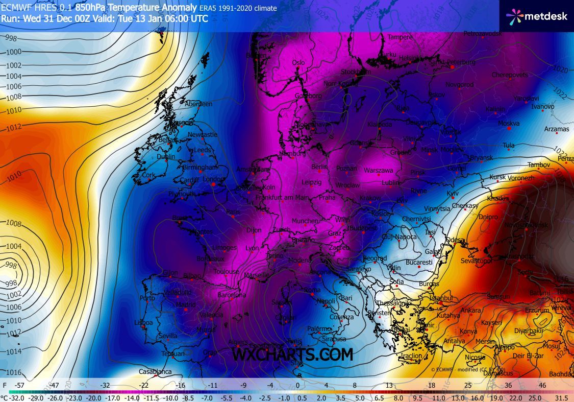 Dedicato all’ANALISI definitiva, di un GENNAIO
molto FREDDO, GELIDO, continui SPLIT proprio di POLO NORD,
dal LOBO SIBERIANO, sono tutti causati dallo STRATWARMING 10,
con il VORTICE POLARE che e’ troppo DISASTRATO e MALATO…
Va divulgato e studiato nelle Case, esso e’ FONDAMENTALE
per conoscere le origini di questo MEGA CAOS epocale,
purtroppo diversi rifiutano di conoscerlo, questa iper
ANOMALIA, magari qualcuno viene a dare NOIA sul sito,
ma gli EVENTI continui, che studiamo su questo
Sito, si avverano TUTTI, in modo ECLATANTE –
Osservate l’iper INVERNO, che delinea ancora ECMWF Europeo,
con GENNAIO che viene persino BOMBARDATO da un TRIS
di Deflussi di FREDDO e GELO, si indentificano SIB 1 / SIB 2 / SIB 3
nel proseguo di questo mese, sono i MISTERI di MADRE NATURA…