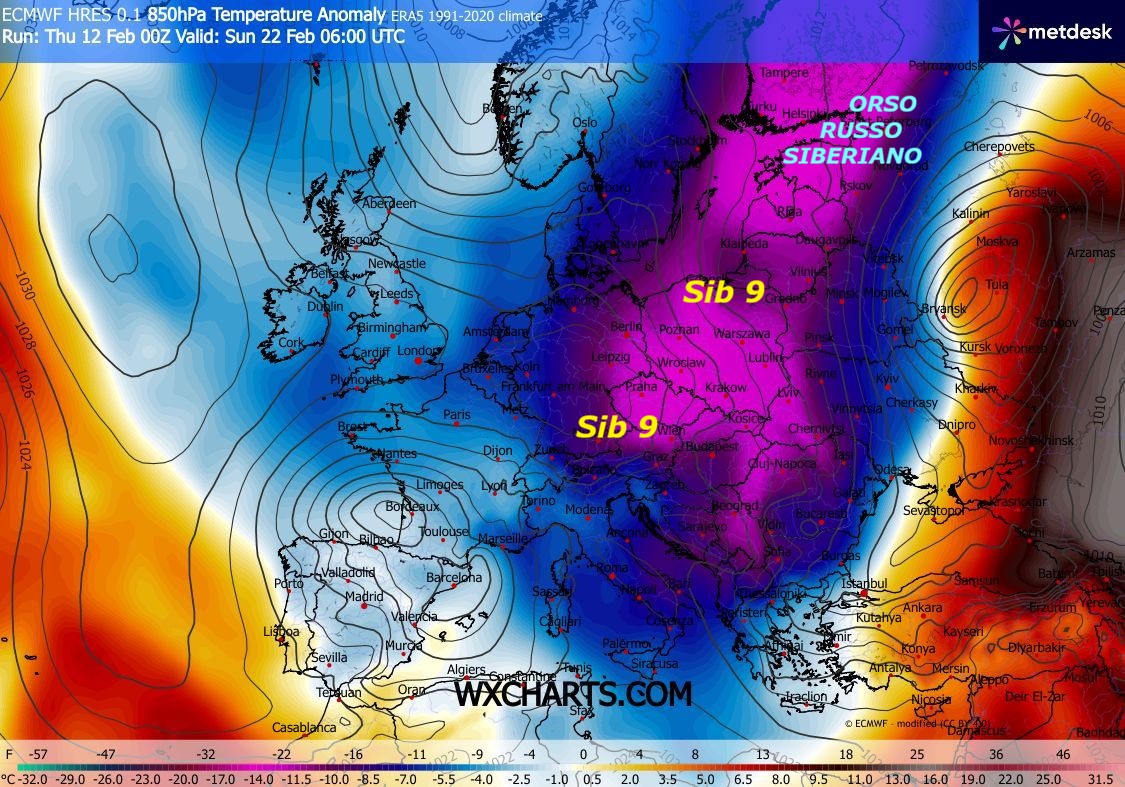 Dedicato all’ANALISI di come siamo sotto la
REGIA STRATWARMING 10 e come MADRE NATURA impera…
Adesso proponiamo questa ultima SETTIMINA
by ECMWF Europeo, che lascia capire,
lo STRATWARMING 10 ed il VORTICE POLARE
esistono e persino TROPPO, NON sono nostre leggende,
con un POLO NORD completamente a PEZZI e
causa il CAOS epocale in ATTO, troppi SPLIT e
SCISSIONI di NUCEI GELIDI –
Dal Giorno 19 delinea lo START di un nuovo
SIB 9, seguito poi a raffica di un SIB 10 –
Queste sono le COSE veramente DEBORDANTI ed
ECCEZIONALI per l’ITALIA, sempre da ricordare,
che essa e’ un Paese ATIPICO, NON soltanto abbiamo
le ALPI, ma siamo prigionieri dello SPERONE
di SAN GENNARO o WAVE 2 e sua ESPULSIONE – Senza il
permesso dell’Ovest e del GELO della GROENLANDIA,
che lo genera, NON riceveremo MAI l’ASSALTO
del GELO e del FREDDO da EST, dall’ORSO RUSSO
SIBERIANO, come vi stiamo spiegando da ANNI,
anche con MODELLI e DINAMICHE specifiche,
bisogna studiare di piu’, soprattutto meglio, il FREDDO e