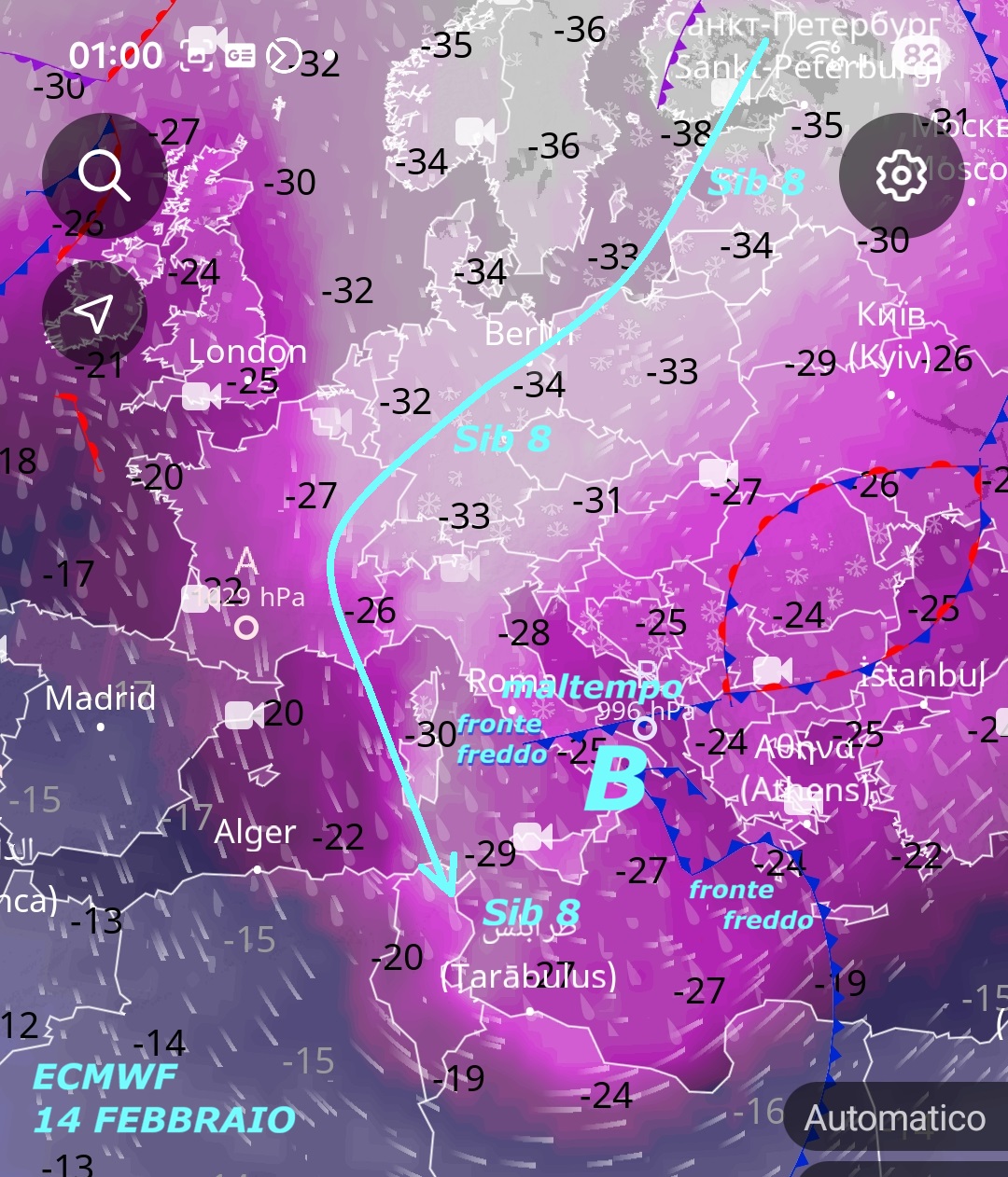 Dedicato all’ANALISI dell’ingente nuovo
IMPULSO del FREDDO e del GELO,
ancora da EST, che chiamiamo SIB 8,
causato ancora dal VORTICE POLARE troppo
disastrato ed a PEZZI, in modo STORICO,
a causa proprio anche dello STRATWARMING 10,
che va studiato e documentato, per capire
quello, che sta veramente succedendo sopra di noi…
Proponiamo questa nostra ultima TRIADE deterministica,
questa volta con il pensiero by ECMWF Europeo,
con le TEMPERATURE sempre al Geopotenziale
di 500 hPa, per meglio carpire e studiare
le ROTTE ed i SENTIERI del FREDDO, che poi
NON sono altro, che le PIEGHE GELIDE della Tropopausa