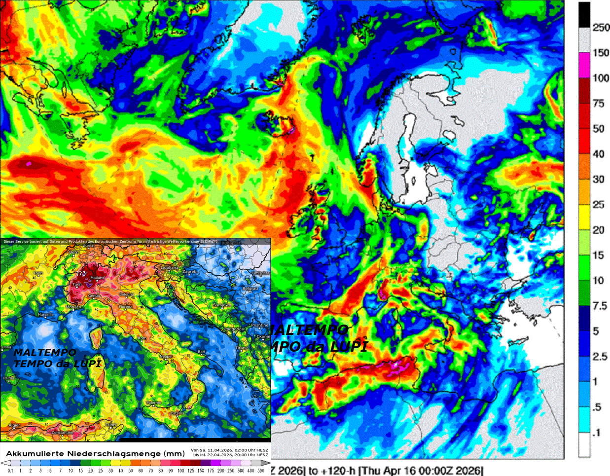 Dedicato all’ANALISI dell’ITALIA proprio nella mega DERIVA 
METEOROGICA, proprio NON se ne esce PIU’…
Abbiamo proprio perso il nostro prestigio di
Paese del BELTEMPO, oramai anche l’ITALIA e’
divenuta super ANOMALA, BALORDA, BALLERINA,
proprio il suo TREND e’ SQUILIBRATO e SCONVOLTO,
molto probabilmente NON ne usciremo piu’ –
Bisogna ripeterlo, malgrado il grado in piu’,
bisogna capire perche’,
siamo con Stagioni INTERE in grosso TILT,
abbiamo TEMPO inaffidabile, con cambiamenti
in continuo, RIBALTONI, con l’ITALIA che
e’ diventata con un CLIMAT indecoroso, NON si
dica, che NON e’ VERO, e’ la nostra REALE situazione…
Una volta sull’ITALIA esistevano lunghi periodi
di BELTEMPO, durante tutto l’ANNO, dove l’HP
florida ed aprica perdurava anche, per settimane
e settimane, NO STOP, per mesi di FILA,
invece abbiamo soltanto brevi parantesi di qualche giorno,
poi si RIBALTA tutto, NON va bene…