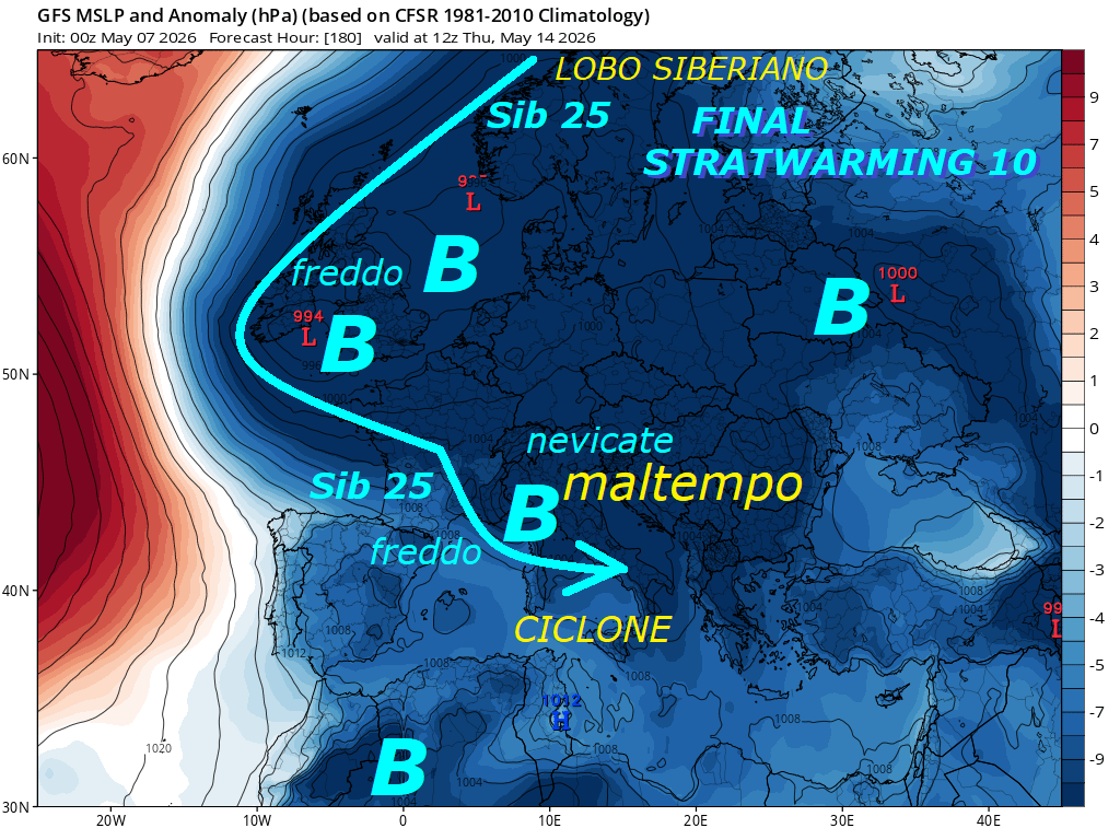 Dedicato all’ANALISI di un MAGGIO TRAUMATICO,
troppo BALORDO, FREDDO ed in pieno TILT,
all’OPPOSTO completo della HP ad Oltranza
ed AFRICANA, che veniva divulgata…
Anche MAGGIO in profondo TRACOLLO climatico
e meteorologico, ecco come prosegue, sono
sempre effetti del FINAL STRATWARMING 10 su
di noi, persevera anche la FALLA ad EST, 
ma si vanno a cercare altre spiegazioni
leggendarie, la verita’ e’ che il VORTICE POLARE
e’ ancora troppo SCASSATO, MALATO ed a PEZZI,
proprio in modo EPOCALE, come POCO si RICORDA –
Continuiamo ad andare avanti in CICLOGENESI, TEMPORALI,
MALTEMPO, PIOGGE, FREDDO, TEMPO da LUPI ed anche NEVICATE,
di piu’ MADRE NATURA proprio NON puo’ fare,
per dire che e’ lei la REGINA del TEMPO, con le
sue PIEGHE GELIDE della TROPOPAUSA, che dipartono proprio dal VP,
sara’ proprio la SETTIMA PRIMAVERA non PERVENUTA, purtroppo…