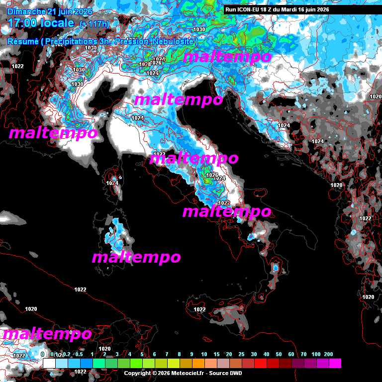 MALTEMPO ed i TEMPORALONI, sono ancora opere di MADRE NATURA e dell’AZZORRIANO –
NEWSLETTER giu 17, 2026 –
FLASH dedicato al MALTEMPO e TEMPORALONI

che proseguono, dopo quelli dei prox Giorni…

Ancora una nuova INFO METEO, che e’ molto

ECLATANTE, ma poi verra’ ricopiata, al solito –

Dal Giorno 20 GIUGNO, prosegue MALTEMPO tosto

sull’ITALIA sino al NORD Africa, all’opposto della HP AFRICANA

debordante e solare DESERTICA, abbiamo invece

ancora MALTEMPO, questo chiarisce, una volta

per TUTTE, che NON abbiamo a che vedere con

HP AFRICANA, ma con sub TROPICALE di provenienza

da Ovest e quindi di sorgente AZZORRIANA, che

con una notevole RICADUTA dall’alto, chiamata

SUBSIDENZA, ma NON viene MAI spiegata in giro,

la temperatura di tale AZZORRIANO aumenta

di ben 10 gradi, per ogni Km di discesa…

Quindi la causa di questa ondata e’ determinata ancora

da AZZORRIANO, da Ovest, con compressione ADIABATICA,

ma al suo interno abbiamo proprio ancora grande

UMIDITA’ ATLANTICA, da cui derivano il MALTEMPO

ed i TEMPORALONI

buona visione
