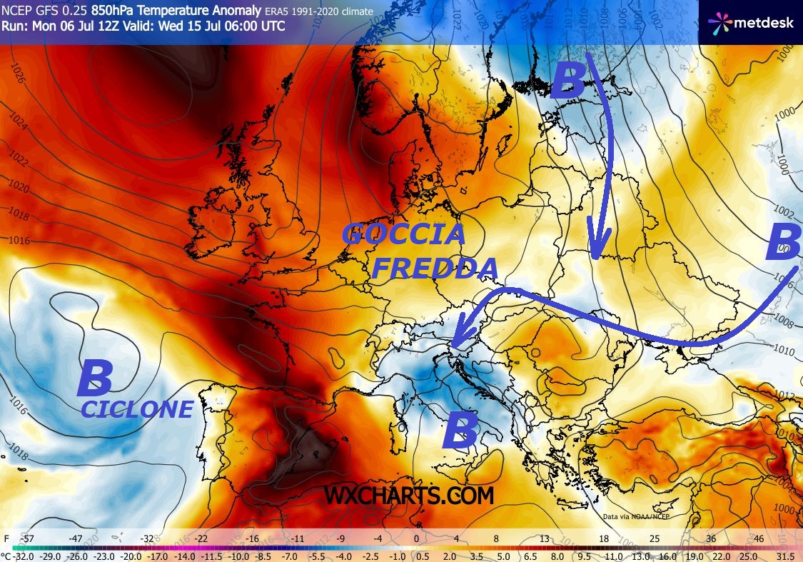 Stiamo studiando sempre il FREDDO, visto che in METEOROLOGIA e’ l’elemento PRIORITARIO e motore di tutti gli EVENTI, ma in molti NON l’hanno ancora capito, sebbene lo mostriamo da 16 anni…
FLASH dedicato al nuovo IMPULSO di FREDDO, anomalo,
che dal 12 / 13 LUGLIO potrebbe puntare sull’ITALIA
e creare una nuova GOCCIA FREDDA, una dinamica
ricorrente da 3 Giorni by GFS, quindi va presentata
o NO ? Noi siamo qui proprio per questo…
Studiare in primis, i SENTIERI di MADRE NATURA e
le sue PIEGHE gelide della TROPOPAUSA, che
creano proprio tutto questo, ma NON sono citate –
Dicendo che nella vera METEOROLOGIA esistono
soltanto 2 elementi fondamentali, il FREDDO ed il CALDO,
come poi figurano nelle PERTURBAZIONI e nel MALTEMPO,
con i loro 2 unici FRONTI, il resto sono invenzioni ad HOC,
nella vera Meteo esistono soltanto quelli, FREDDO e CALDO…
Il FRESCO invece esiste, soltanto per la gente da SPIAGGIA,
oppure sono refrattari al FREDDO e lo nascondono volentieri,
quindi quando si parla di PREVISIONI, e’ opportuno
parlare solo del FREDDO e del CALDO, il FREDDO crea
anche tutte le ESPULSIONI di sub TROPICALE e quindi
crea anche l’ESTATE e gli SPERONI del CALDO,
ma anche questo NON viene detto…
