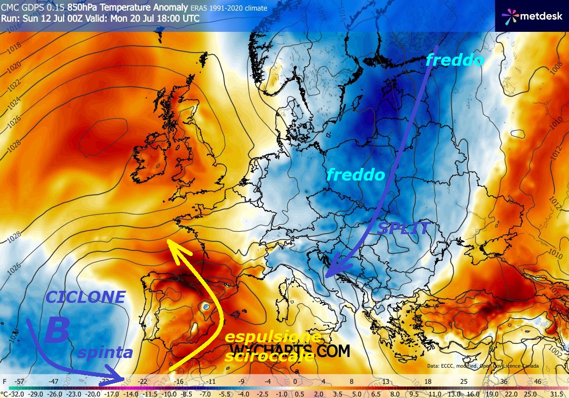 Quelle che vedete in questo POST, sono tutte opere di MADRE NATURA e del suo FREDDO, ESPULSIONE Sciroccale compresa e lo SPLIT ancora sull’ITALIA
Dedicato allo STUDIO del nuovo BREAK FREDDO,
che potrebbe coinvolgere l’ITALIA…
Stamattina ritorniamo con un AGGIORNAMENTO
by GEM Canadese, ecco come vede il nuovo
SPLIT del FREDDO da EST, nel CUORE dell’ESTATE –
Secondo voi va mostrato o NO, forse passare
all’esasperazione dei MODELLI FUXIA e POMODORATI,
dire che il FREDDO proprio NON esiste piu’
e sono Leggende, invece il FREDDO e’ proprio
l’elemento PRIORITARIO e FONDAMENTALE, che genera
TUTTI gli Eventi del METEO, comprese le
ESPULSIONI di sub TROPICALI, il FREDDO e’ dunque
il MOTORE principale di MADRE NATURA…
Saremo sintetici, perche’ oramai abbiamo anche
una schiera di esaltati ed incomptenti, che NON
capiranno MAI queste DINAMICHE, purtroppo sono
troppo imbevuti di pregiudizi e di nozioni da fonti,
che praticano la Meteo, soltanto per esaltare il
CALDO ed i FUXIA, scrivono anche, che il MALTEMPO
viene generato dal CALDO e NON dalle PIEGHE gelide TROPOPAUSA, incredibile –
