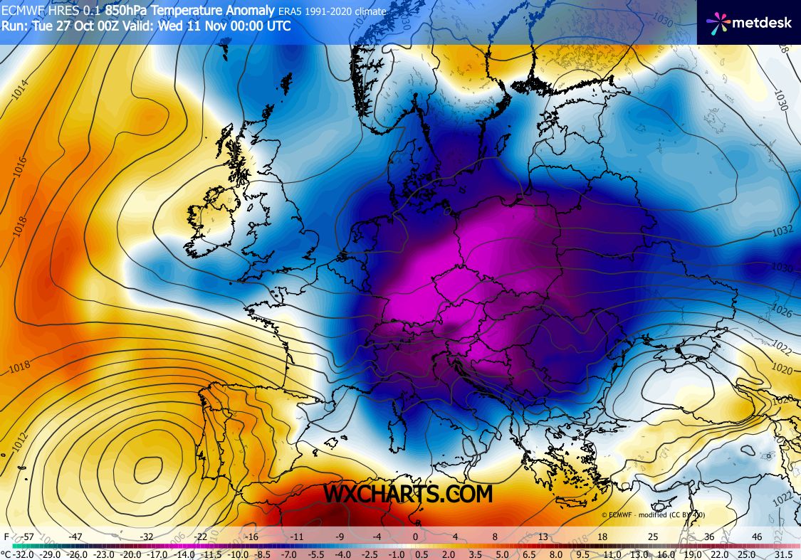 Anche ECMWF Europeo delinea FREDDO NO STOP sull’ITALIA, sino al 11 NOVEMBRE, siamo veramente con il VPS in completo K.O. ne conoscete i motivi, meglio studiarlo da vicino –
Dedicato alla GRANDEUR di MADRE NATURA,

con l’ultimo RUN by ECMWF Europeo, persino

molto SEVERO anche lui, sul longevo effetto del FREDDO e GELO

causati dall’ultra precoce STRATWARMING 11 sull’ITALIA…

Proponiamo un’altro DECATHLON deterministico
