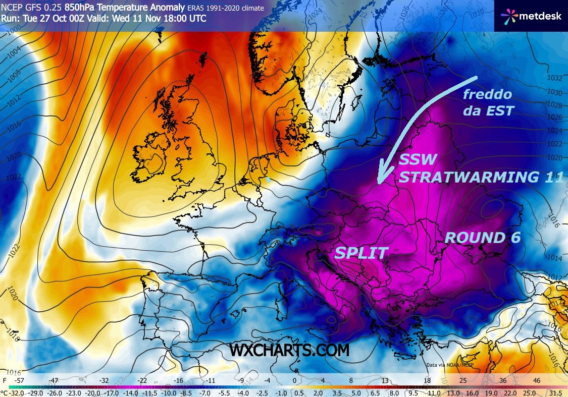 Le incredibili opere di MADRE NATURA, con RAFFICA INVERNALE di 6 ROUNDs verso l’ITALIA, una regia super PRECOCE proprio del nuovo anomalo STRATWARMING 11, studiato soltanto sul nostro Sito –
Dedicato allo STRAORDINARIO e nuovo EVENTO

del FREDDO da EST, meglio dire del GELO, causato

persino da un ultra PRECOCE nuovo STRATWARMING 11

o SSW, un fatto veramente ECLATANTE, ancora previsto

gia’ da questa ESTATE, soltanto sul nostro Sito…
